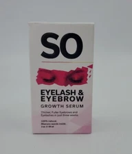 SO Eyelash & Eyebrow Growth Serum 100% Natural 