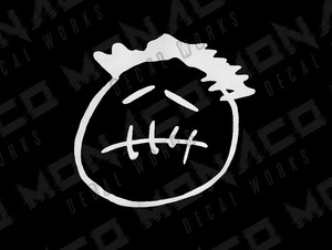 Travis Scott Face Logo Vinyl Decal Sticker La Flame Aj1