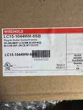Wiremold Legrand LC15-1044WM-6SB Plugin Outlet Center 4-Black 15A 120V Outlets