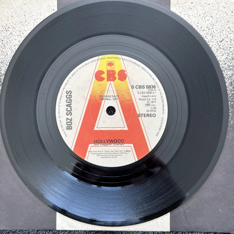 Boz Scaggs – Hollywood / We're Waiting 7'' PROMO 1977 PLAY TESTED EX VIDEO CLIP - Image 3 of 4