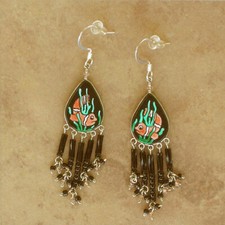 Happy Clown Fish Earrings-Peruvian Beaded & Hand-Painted Jewelry-Fair Trade