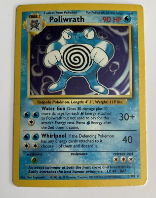 Pokemon Card Poliwrath 13/102 Holo | eBay