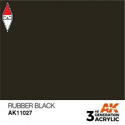 ACRILICO MODELLISMO AK INTERACTIVE RUBBER BLACK 17ML