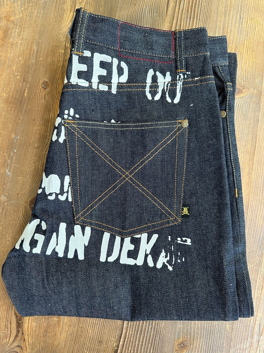 Extremely Rare Vintage New 2005 Dissizit Denim Jeans Dark Blue 