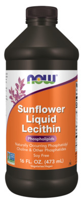 NOW FOODS SONNENBLUMENLECITHIN LIQUID gentechnikfrei sojafrei vegan 473ml