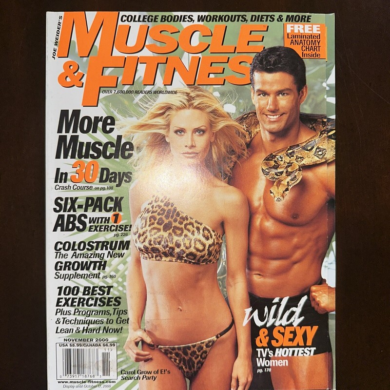 Muscle & Fitness Magazine November 2000 Wild & Sexy Hottest Woman Six Pack Abs