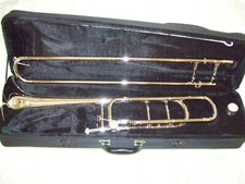 Brand New silver Trigger Trombone with hard case and mouthpiece