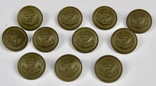  11 Uniformknöpfe Wehrmacht Kriegsmarine feldgrau 19mm B&N 2.WK original TOP