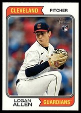 2023 Topps Heritage High Number LOGAN ALLEN RC Image Variation SP #595