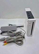 Nintendo Wii RVL-001 White Console With Cords ONLY NO CONTROLLER OEM