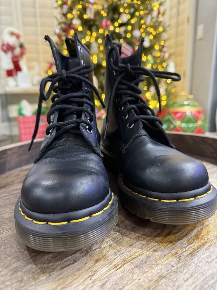 Botas de Combate Dr Martens Originales Cuero Negro Mujer Talla 6 Sin Caja Foto 2 de 4