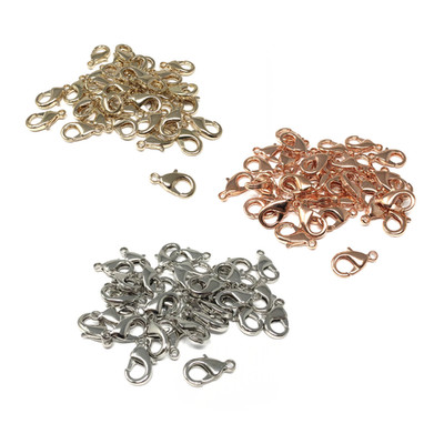 Karabinerverschlüsse Schmuck Halskette Fundstücke 15 mm Gold Silber Nickel verkupfert