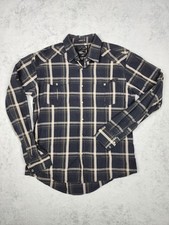 BKE Buckle Mens Large Plaid Athletic Fit Pearl Snap Western Button Down Shirt