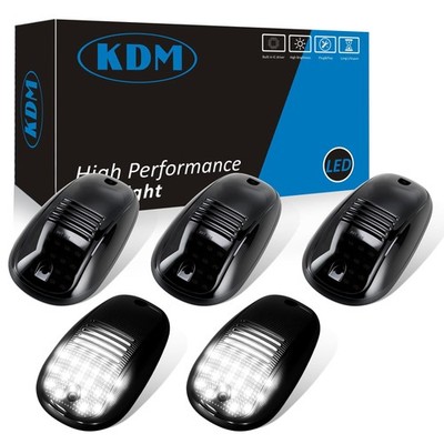 KDM Smoked Lens Led Cab Roof Top Marker Lights assembly Fit for 2003-2018 Dod...