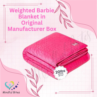 Barbie Gravity Weighted Blanket 20 lb Single 48 x 72 Pink Quilted Plush Premium