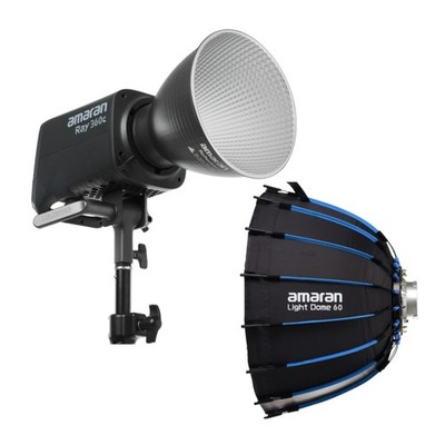 Amaran Ray 360W Full-Color COB Video Light with Light Dome 60 Bowens Softbox