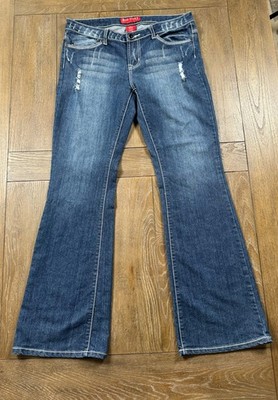 Red Rivet  Size 15 Bootcut Jeans Distressed Fleur De Lis Y2K Denim