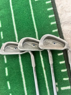 PING Eye 2 Blue Dot 5/7/8 Iron Set Steel Shafts Regular Flex. New PING Grips!!