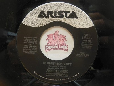Annie Lennox   No More I Love Youʼs / Ladies Of The Cany, 45 RPM VG+ w/ TS (30C)