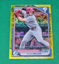 2024 Bowman Chrome - Prospects Aidan Miller Yellow Mega Box Mojo Refractor /75