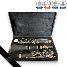 Wooden Clarinet with Silver Keys Case Excellent Condition
