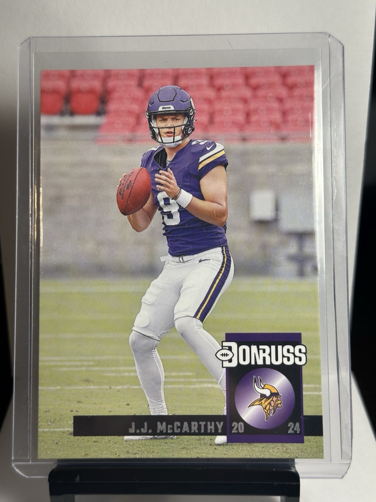 2024 Donruss JJ McCarthy #27 Retro 1994 Donruss RC Minnesota Vikings Rookie Card