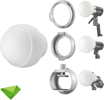 Godox ML-CD15 Flash Diffuser W/3 Adapters, Diffusion Dome Light Modifier