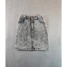 Vintage Guess Denim Skirt Women 28 25W Grey Acid Wash Georges Marciano Mini 80s
