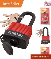 Ergonomisches 40 mm langes Bügel wetterfestes Vorhängeschloss - starke Sicherheit mit 4 Schlüsseln