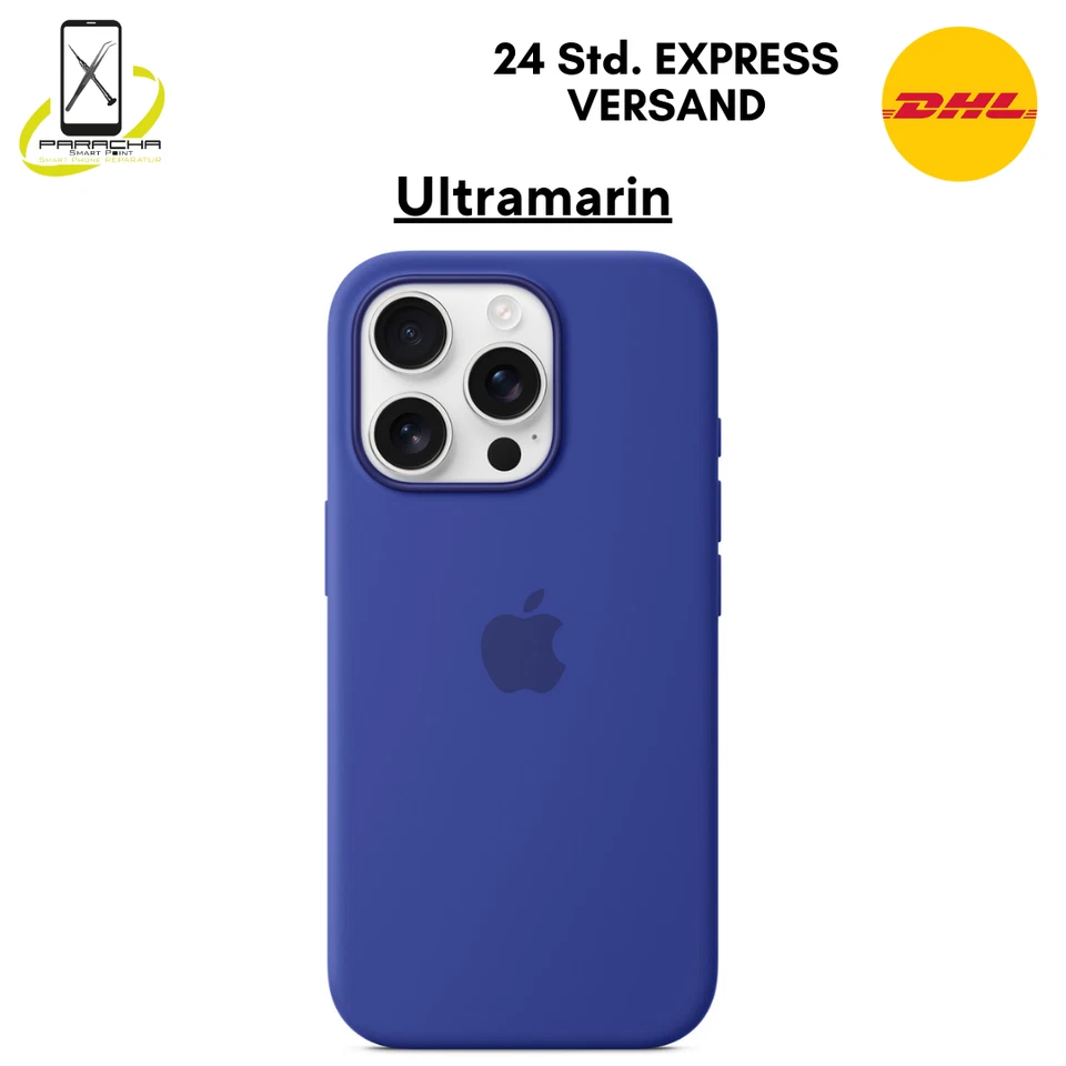 APPLE iPhone 16 Pro Max Silikon Case Hülle mit MagSafe Schutzhülle Cover Ultramarine