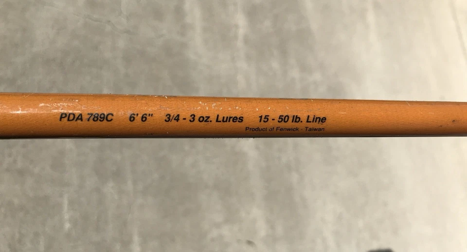 Pacificstik 豪华 PDA 789C 6 英尺 6 英寸拖钓拖钓钓鱼竿 2-PC - 15-50 磅 — 第 4/4 张图片