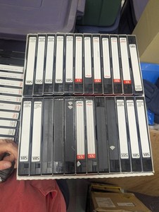 KSE Mixed Lot of 50 VHS Tapes Blanks - Maxell, JVC 