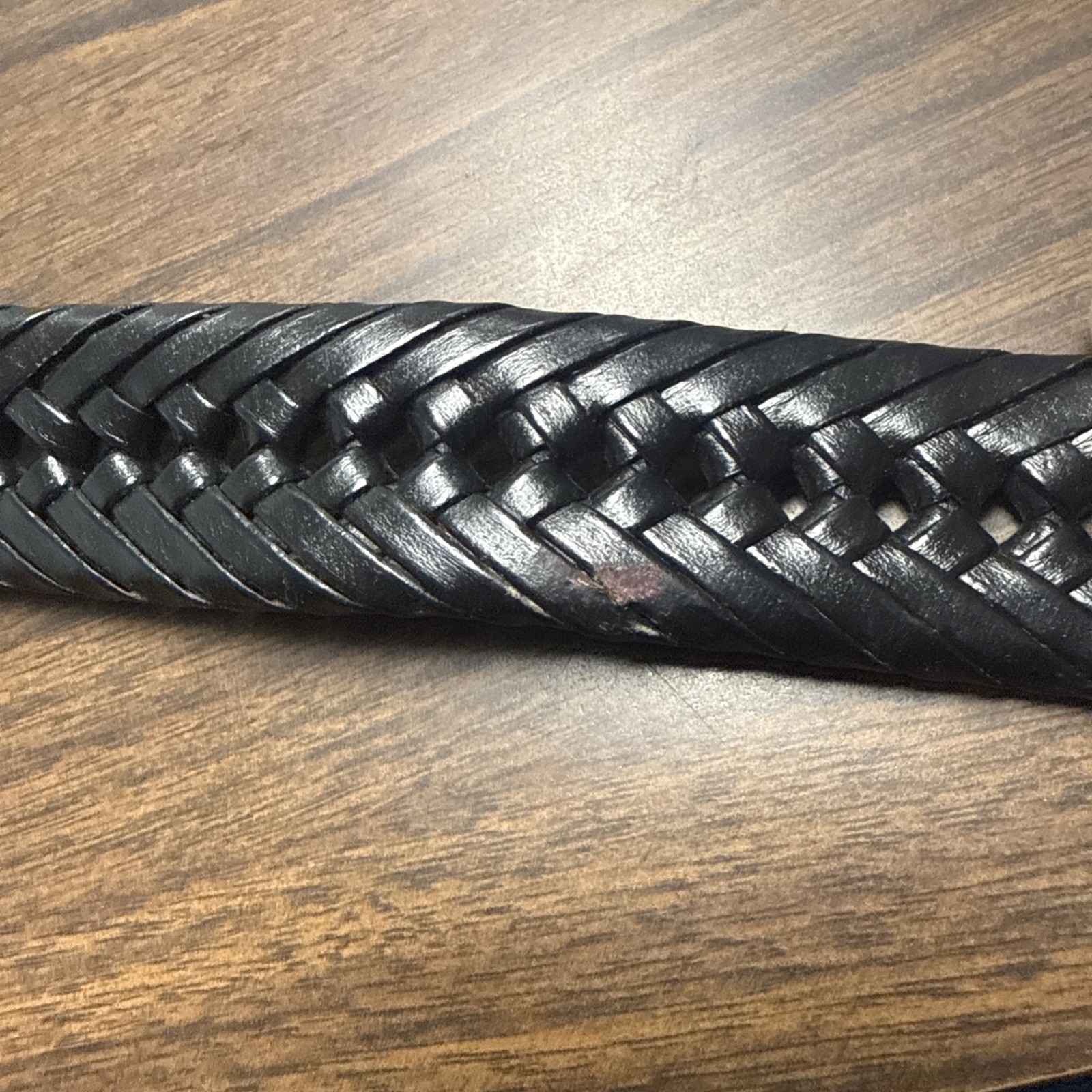 Tommy Hilfiger Mens Braided Belt Black Size 44 Leather Bonded thumbnail 9