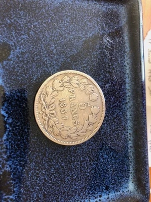 MONNAIE DE 5 FRANCS LOUIS PHILIPPE ARGENT 1837 - Photo 1/4