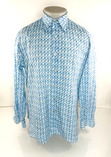 ISAIA Italy - Logo All Over Print Mens 17 43 Shirt