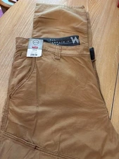 Wrangler Men's ATG Canvas Straight Fit Slim 5-Pocket Pants Desert 40x30 NWT