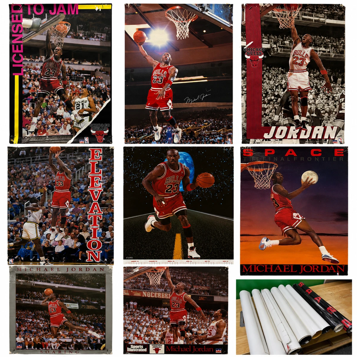 Michael Jordan Basketball 24x36in. Size Vintage Sports Posters for