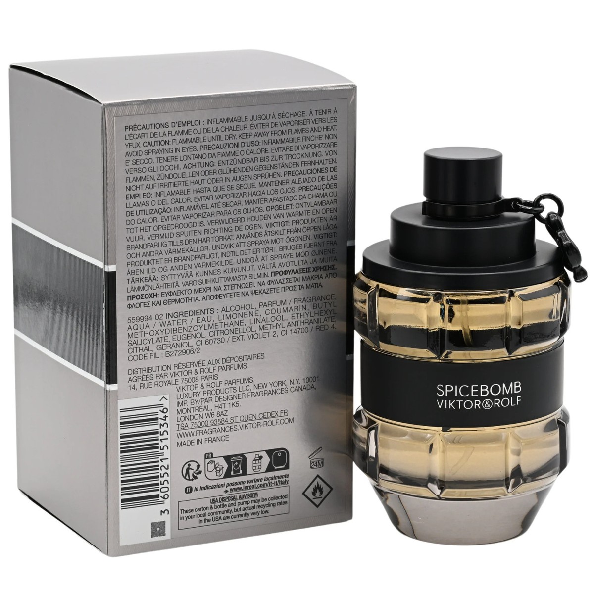 SPICEBOMB by Viktor & Rolf for men cologne edt 3.04 oz New in Box