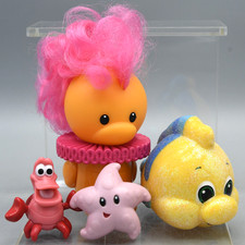 Disney Animators Collection Little Mermaid Toy Lot Sebastian Flounder Seahorse
