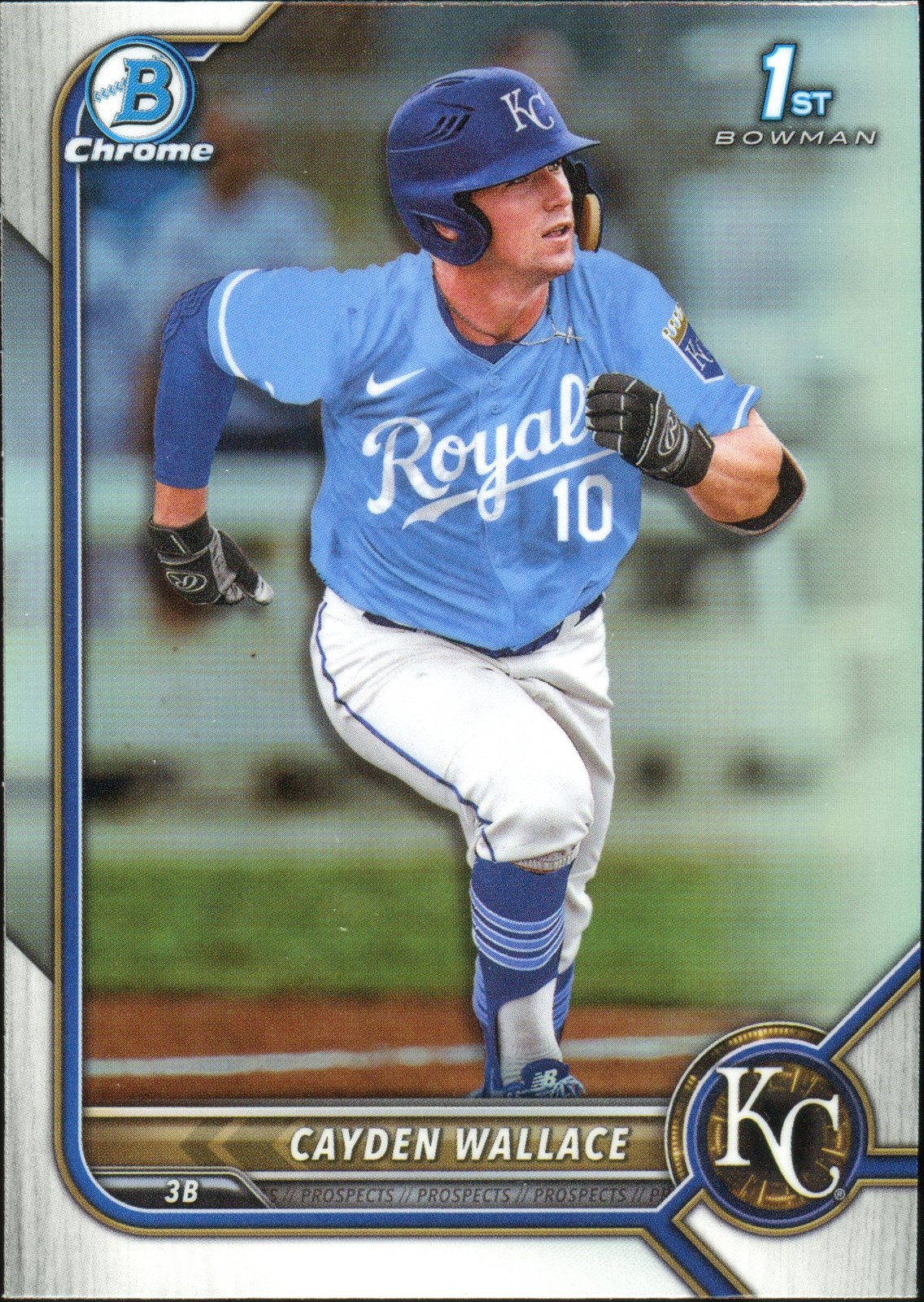 2022 Bowman Draft Cayden Wallace BDC-12 1st Chrome Refractor
