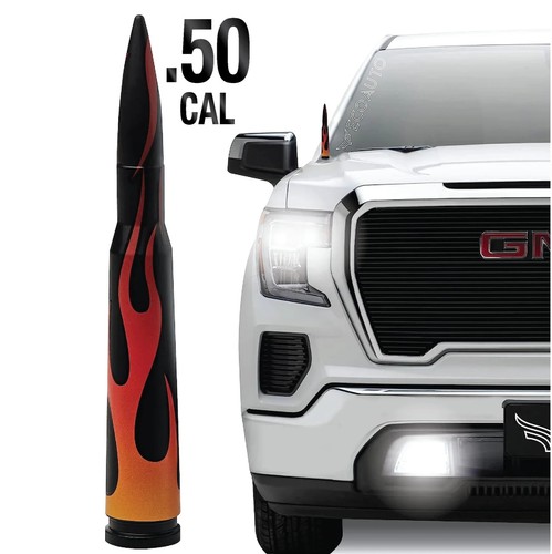 ECOAUTO 50 CAL BULLET ANTENNA FOR CHEVROLET SILVERADO 1500/2500/3500/GMC SIERRA