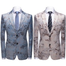 Men's Tuxedo Jacket Suit Blazer Single-Breasted Coat Tops Party Prom Casual