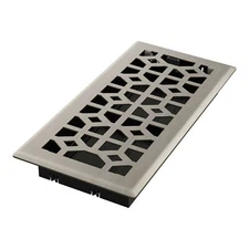 Templar Style Brushed Nickel Floor Register - Multiple Sizes