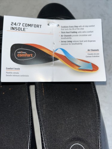 Safe T Step Comfort Woman’s Non Slip Shoe 9.5 NWT Black side Buckle - Picture 9 of 10