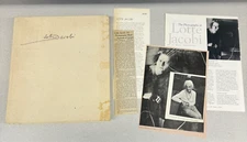 Lotte Jacobi by Addison House 1978 HC Signed + Ephemera Vintage Photography