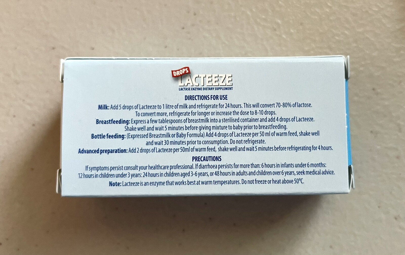 Lacteeze Drops 15.5 ml Liquid (Lactase Enzyme by Gelda Scientific) eBay
