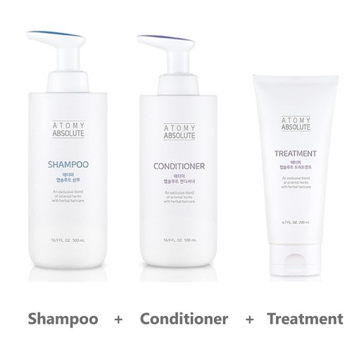 Atomy Absolute Hair Care Set (3pcs) - Shampoo, Conditioner, Treatment