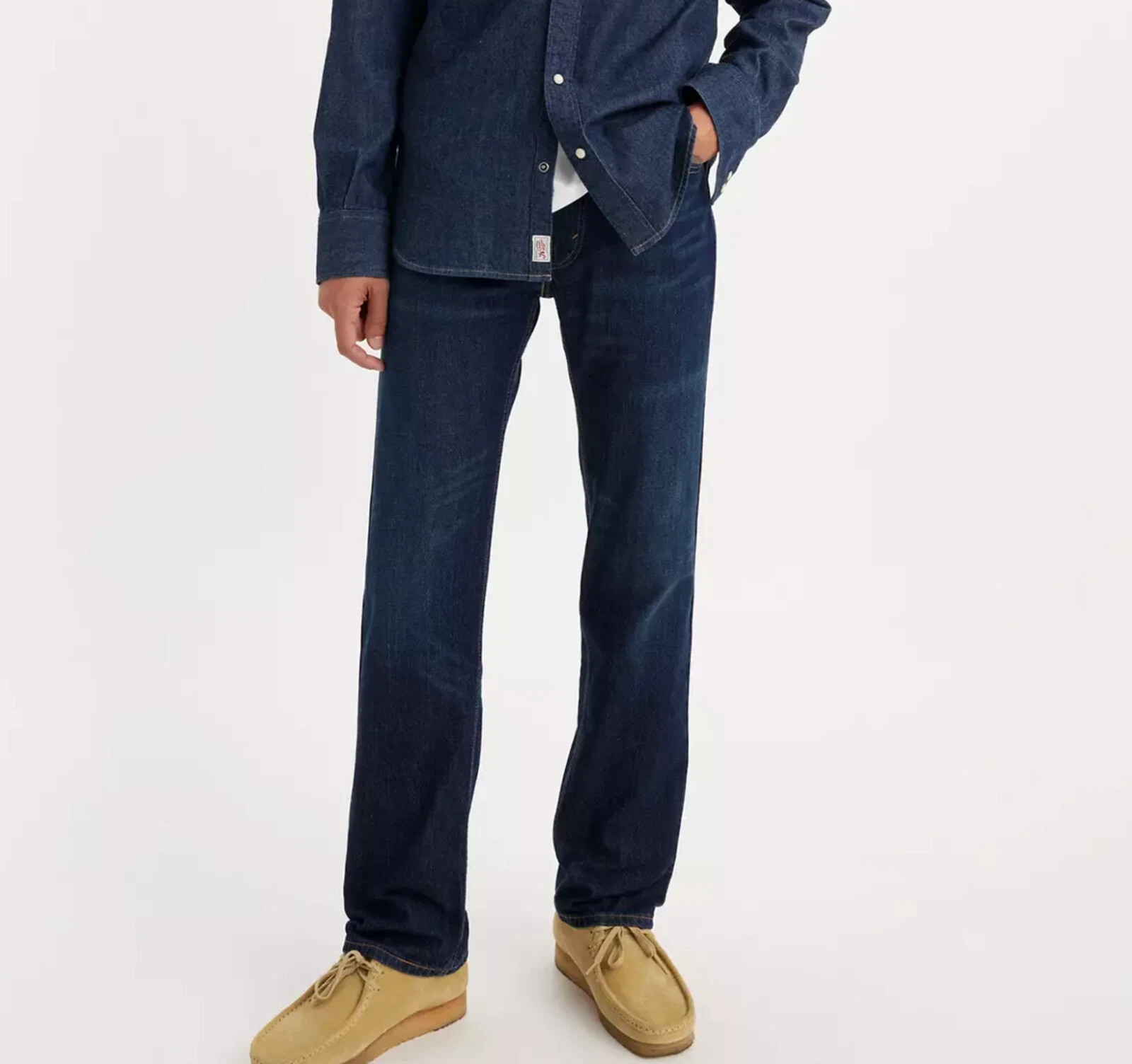 New Levi's 505 Regular Eco Ease Men's Straight Leg Jeans Nail Loop Knot 36 x 30 thumbnail 7