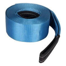 Tow Loop Strap Rope Recovery Chain Tow Towing Blue 4X4 4" X 30' Heavy Duty Winch