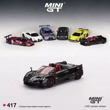 1:64 MINI GT Pagani Huayra Roadster Alloy Die-Cast #417 LHD Black Car Collection